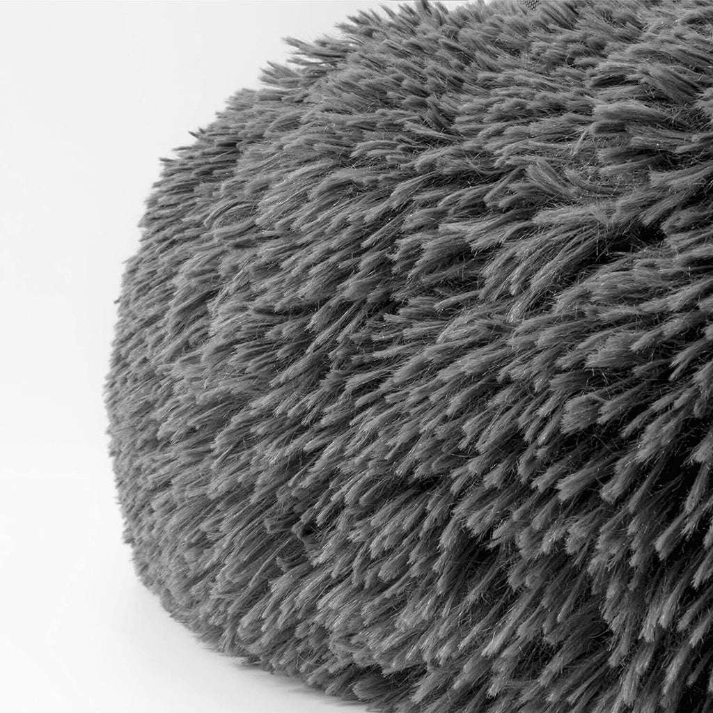 Large Plush Donut Dog Bed - Calming Anti-Anxiety Washable Pet Bed for Cats and Dogs
