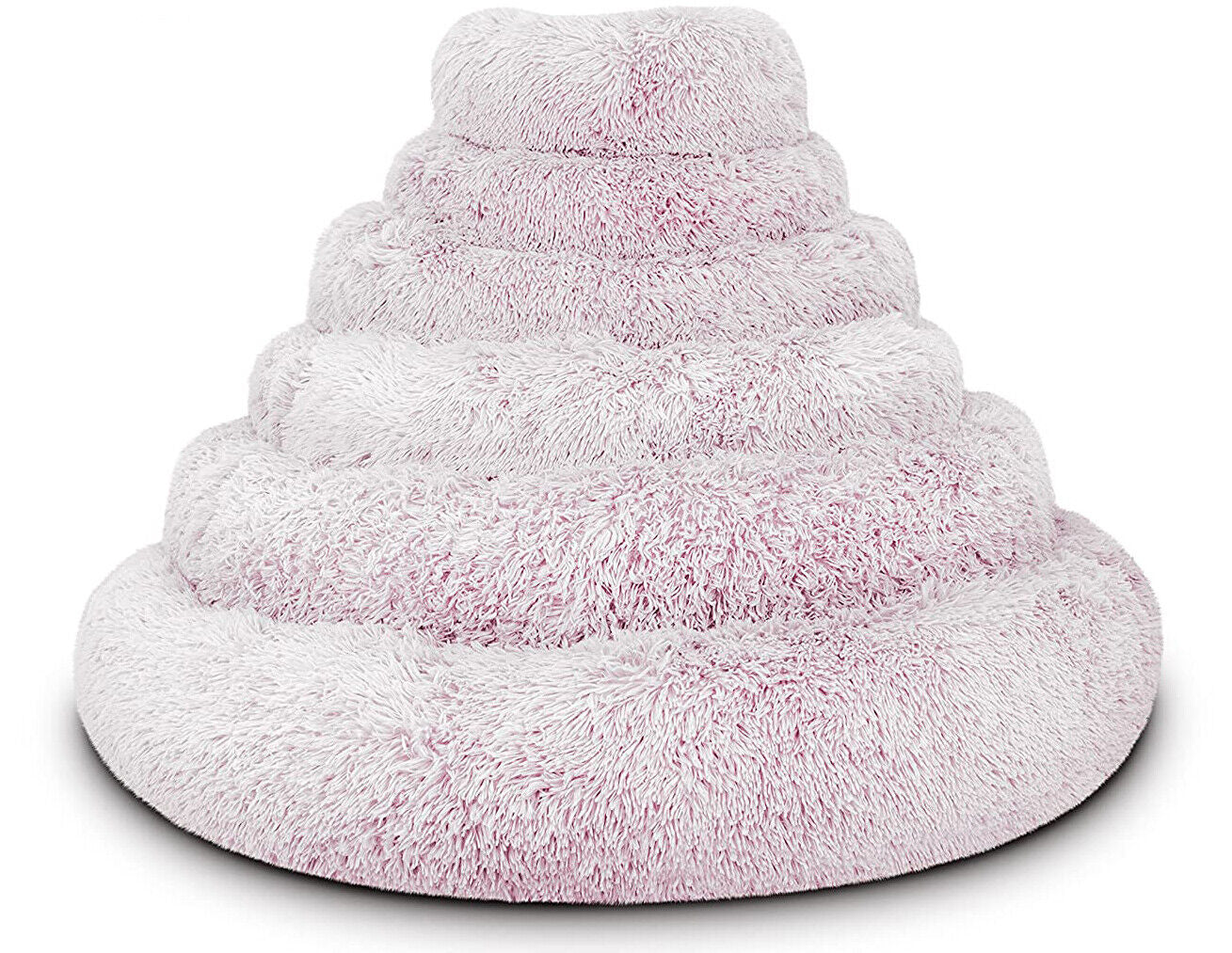 Large Plush Donut Dog Bed - Calming Anti-Anxiety Washable Pet Bed for Cats and Dogs