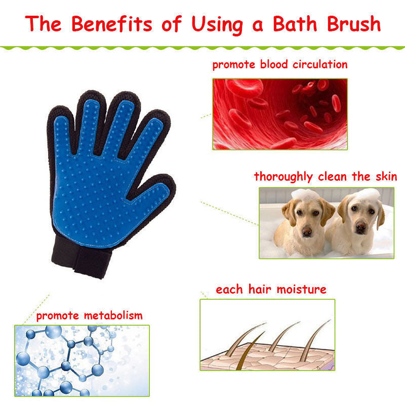 Pet Dog Grooming Bath Magic Glove, Cleaning Comb